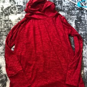 Red thin hoodie
